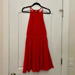 Banana Republic Red High Neck Sleeveless Dress Size XS